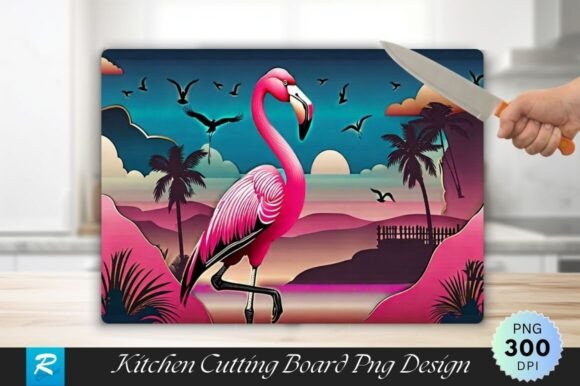 Download Flamingo Cutting Board Sublimation PNG - Premium Resources