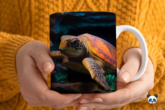 Download 3D Sea Turtle Mug Wrap Sublimation - Mug Collection