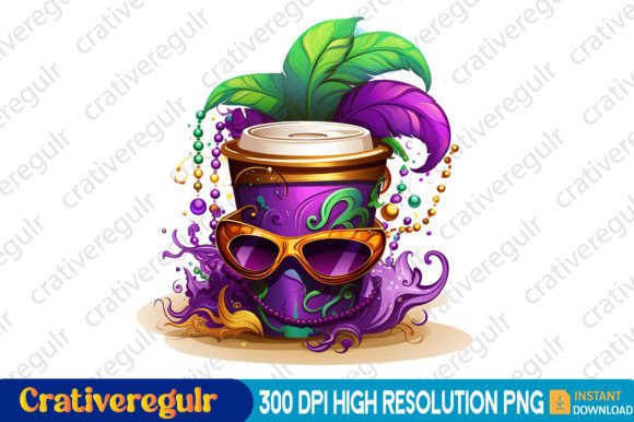 Download Mardi Gras Coffee Cup Clipart - Premium Resources