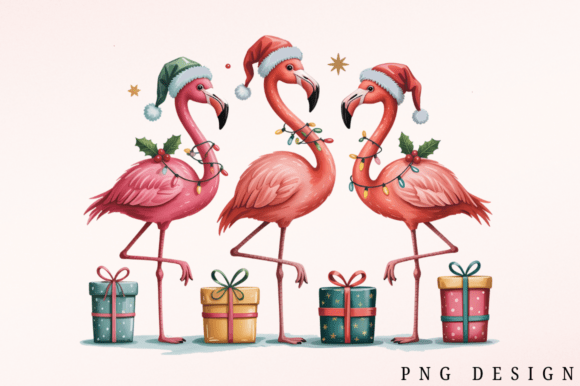 Download Christmas Flamingo PNG Design - Premium Resources