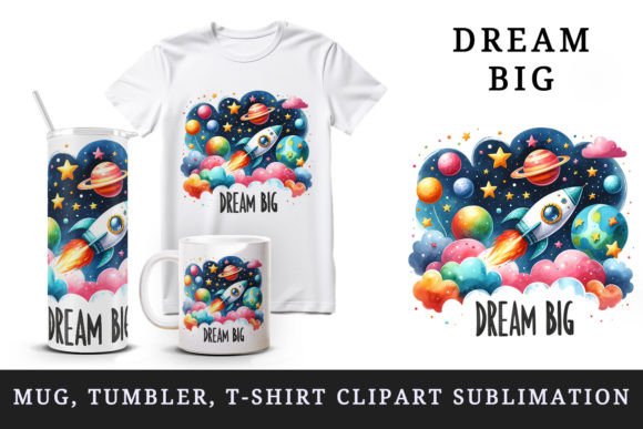 Download Dream Big Rocket Tumbler Mug Clipart Png - Mug Collection