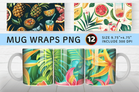 Download Tropical Summer Beach Mug Wrap Sublimati - Mug Collection