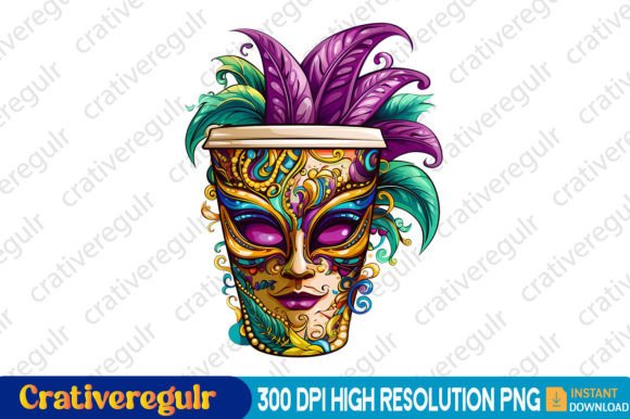 Download Mardi Gras Coffee Cup Clipart - Premium Resources