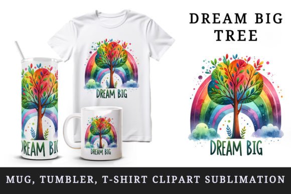 Download Dream Big Tree Tumbler Mug Wrap Clipart - Mug Collection