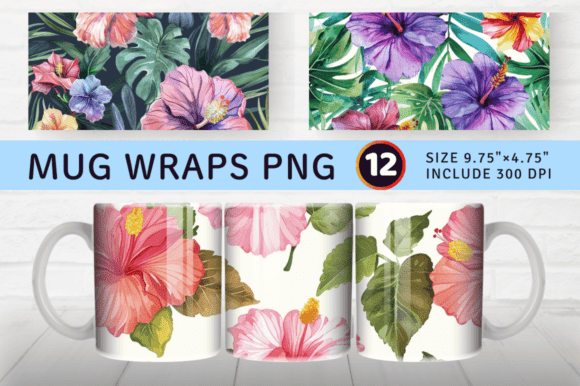 Download Summer Watercolor Hibiscus Tropical Mug - Mug Collection